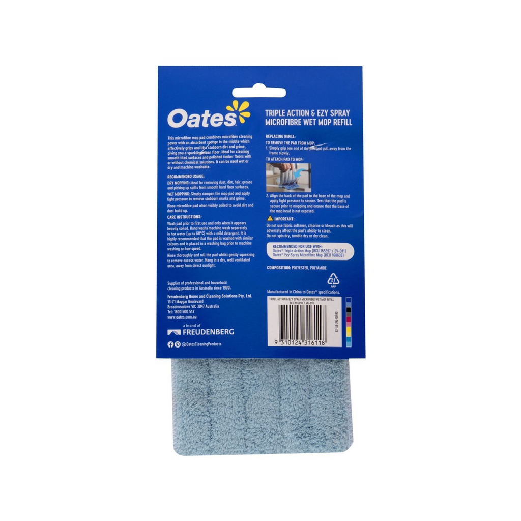 Oates 35cm Microfibre Floor Mop Refill