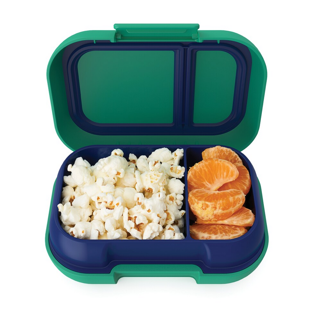 Bentgo Kids Leak-Proof Snack Container Bento Food Lunch Box - Green/Royal