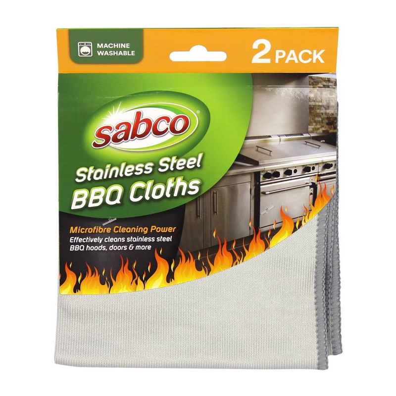 Microfibre Cleaning Cloth Towel Stainless Steel BBQ Oven Cleaner Cloths - 2 Pack