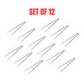 Chopsticks Stainless Steel Metal Reusable Cutlery Tableware D.Line - Set of 12