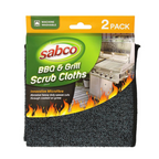 BBQ & Grill Scrub Cloths Heavy Duty Scrubbing Barbecue Cleaning Cloth - 2 Pack