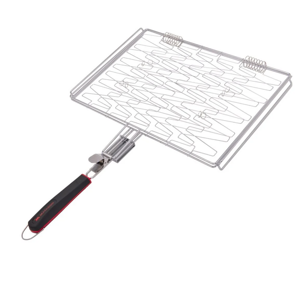 Matador Grill Basket Heavy Duty Fish Vegetable Meat Griller W/ Removable Handle