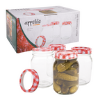 Mason Preserving Jars With Lid Storage Glass Jar Container 500ml - Set of 6