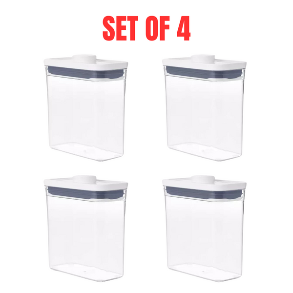 4x OXO POP 2.0 Slim Rectangle 1.1L Food Storage Container – Airtight & Stackable