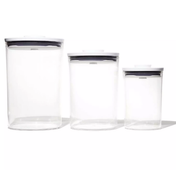 OXO Good Grips POP 2.0 3-Piece Round Airtight Food Storage Canister Set