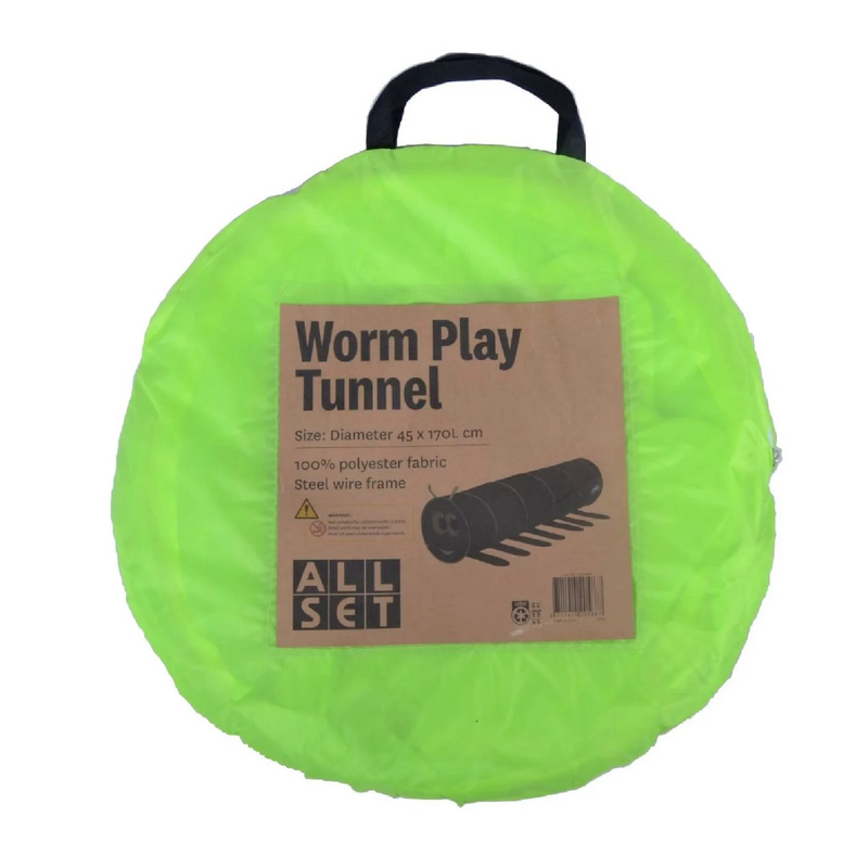 Sommersault Worm Play Tunnel Tent For Kids Indoor/Outdoor Fun Crawl Toy - Green