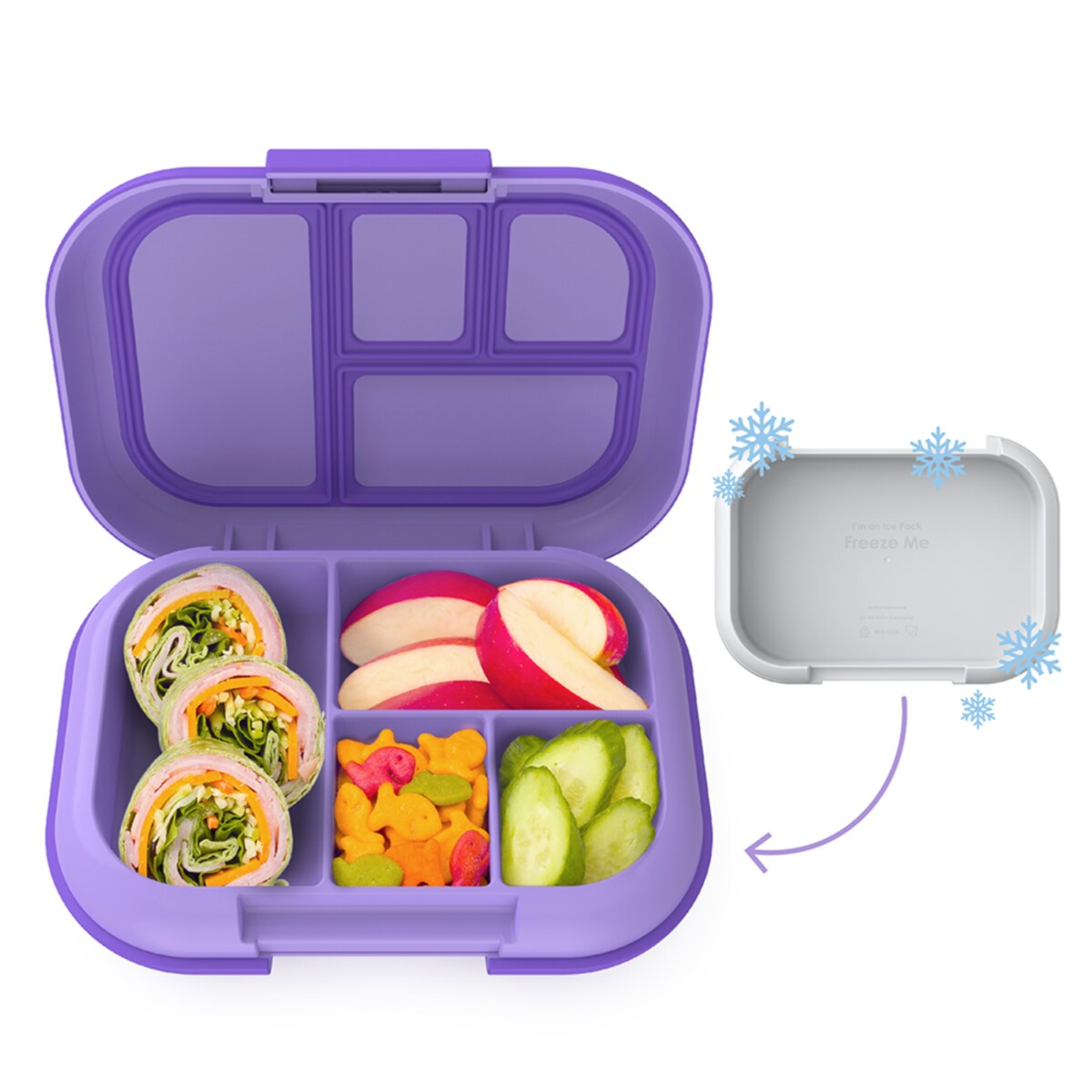 Bentgo Kids Chill Leak-Proof Bento Lunch Box with Removable Ice Pack - Purple