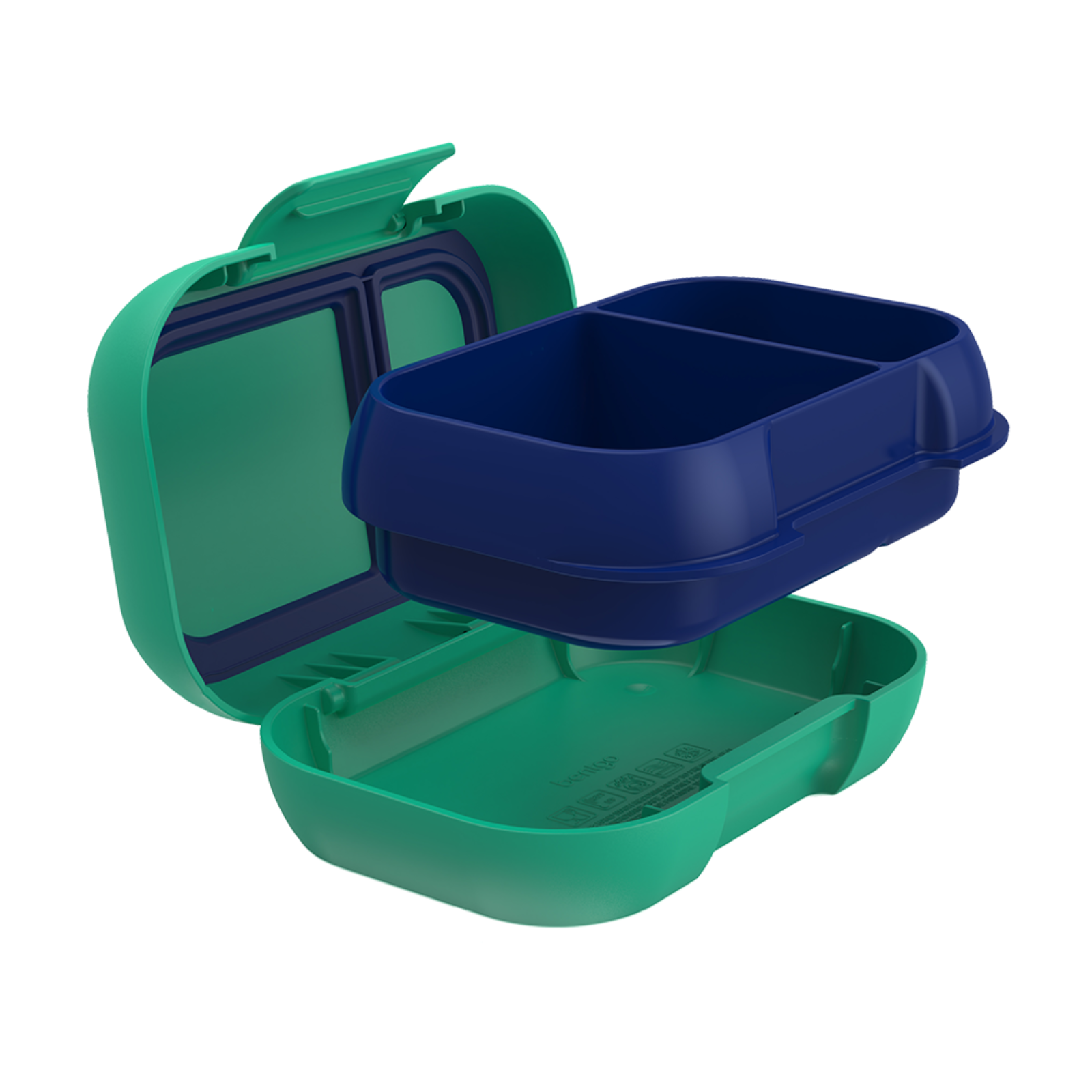Bentgo Kids Leak-Proof Snack Container Bento Food Lunch Box - Green/Royal