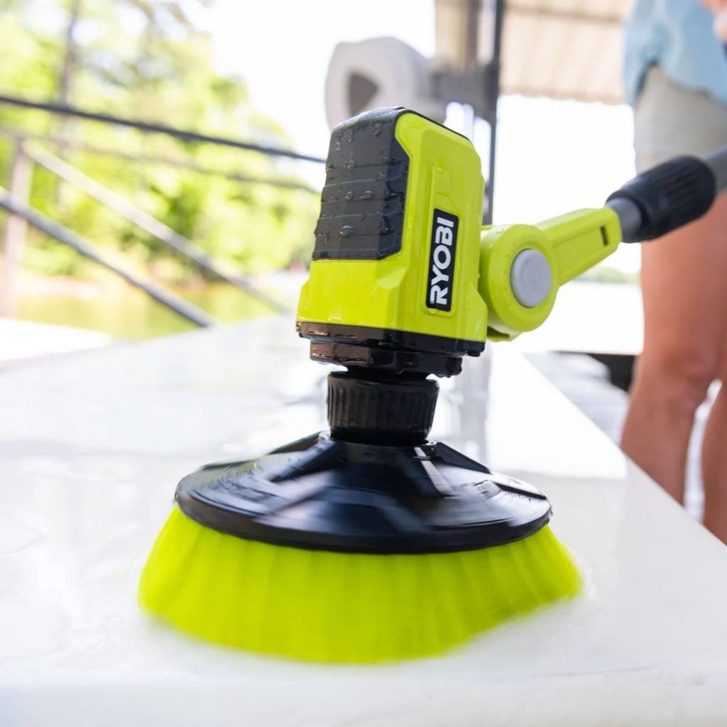 Ryobi Power Scrubber Brush 152mm Medium Bristle For General Purpose Cleaning NEW