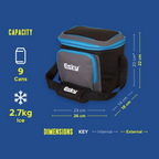 Esky 9 Can Soft Cooler Chill Bag Insulated Ice Water Drink Pack With Carry Strap