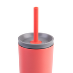 2x Oasis Super Sipper Insulated Tumbler w/ Silicone Head Straw 600ml Mug - Coral