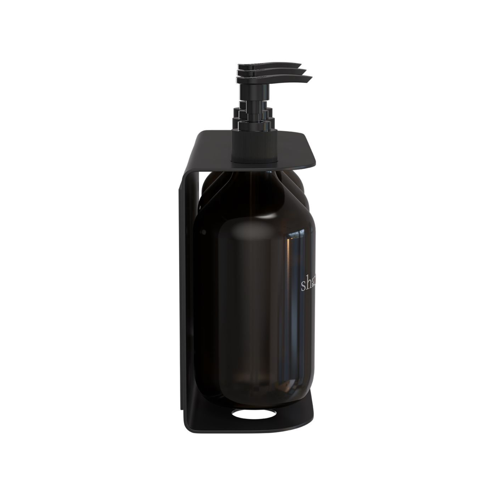 Living Elements Bathroom Black & Amber Wall Mounted Triple Soap Bottle Holder