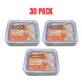 3 x Jumbuck BBQ Foil Trays Disposable Aluminium Tray With Clear Lid - 10 Pack