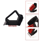 3 In 1 BBQ Cleaning Brush Sponge Nylon Scrubbing Pad Stainless Steel Scraper