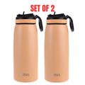 2x Oasis 780ml Stainless Steel Insulated Drink Bottle w/ Sipper Straw, Rockmelon