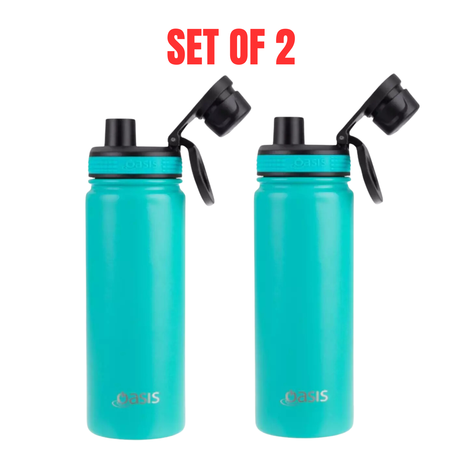 Oasis 550ml Insulated Sports Bottle with Screw Cap – Turquoise