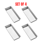 4 x Madesmart Large Bin Multipurpose Storage Drawer Organiser Tray - Soft Grey