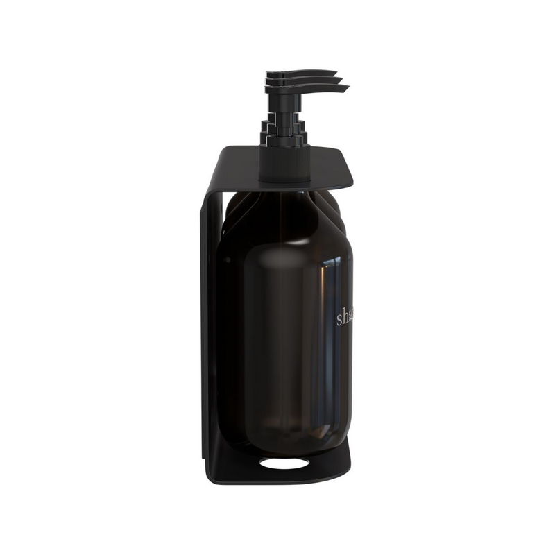 Living Elements Bathroom Black & Amber Wall Mounted Triple Soap Bottle Holder