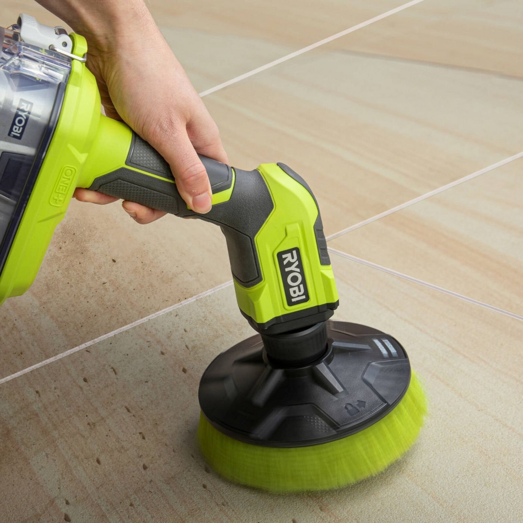 Ryobi Power Scrubber Brush 152mm Medium Bristle For General Purpose Cleaning NEW