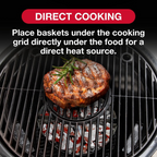 Char-Griller Charcoal Baskets, Ventilated Sides, Direct & Indirect Cooking 2Pcs
