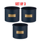 3 x Typhoon Living Otto Herb Planter 700ml - Navy