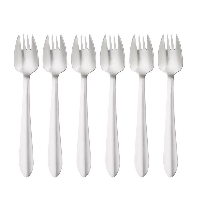 6-Piece Buffet Fork Set – Stainless Steel with Satin Finish