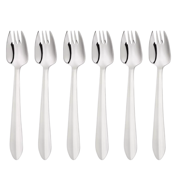 6-Piece Buffet Fork Set – Stainless Steel with Mirror Finish