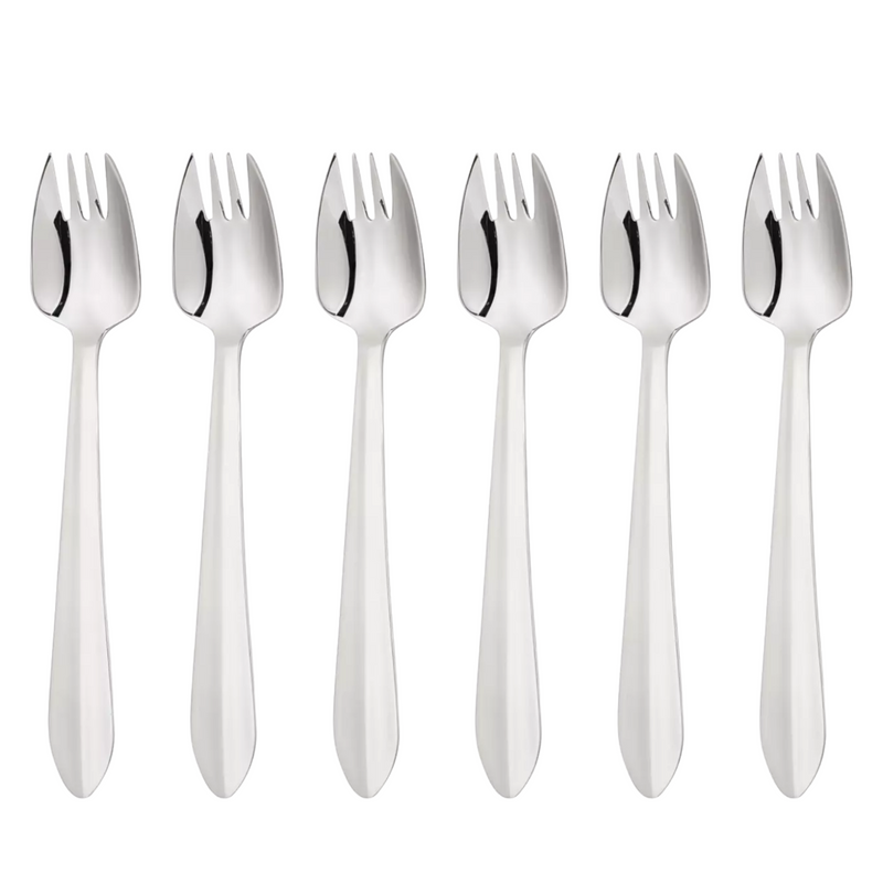 6-Piece Buffet Fork Set – Stainless Steel with Mirror Finish