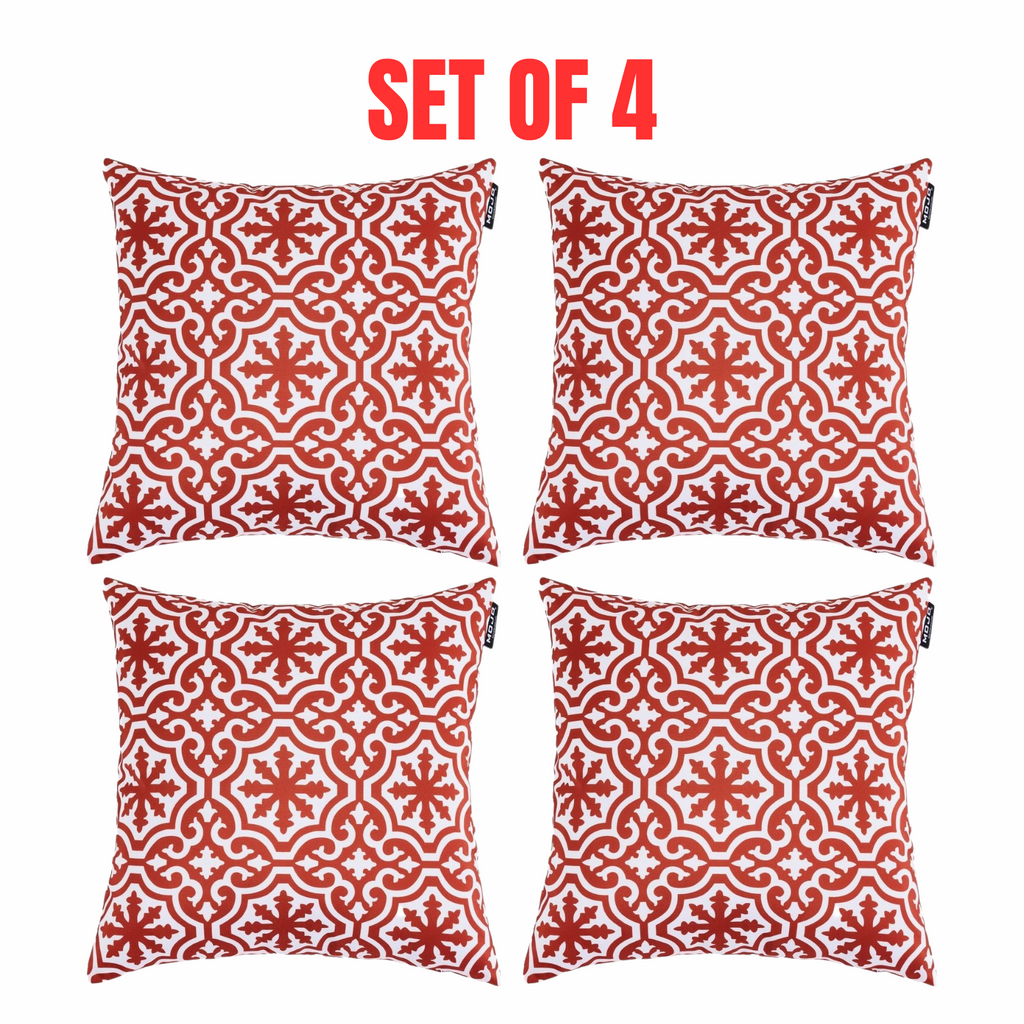 4 x Mojo Cushion Cover 45cm Decorative Throw Pillow Cases - Marrakesh Terracotta