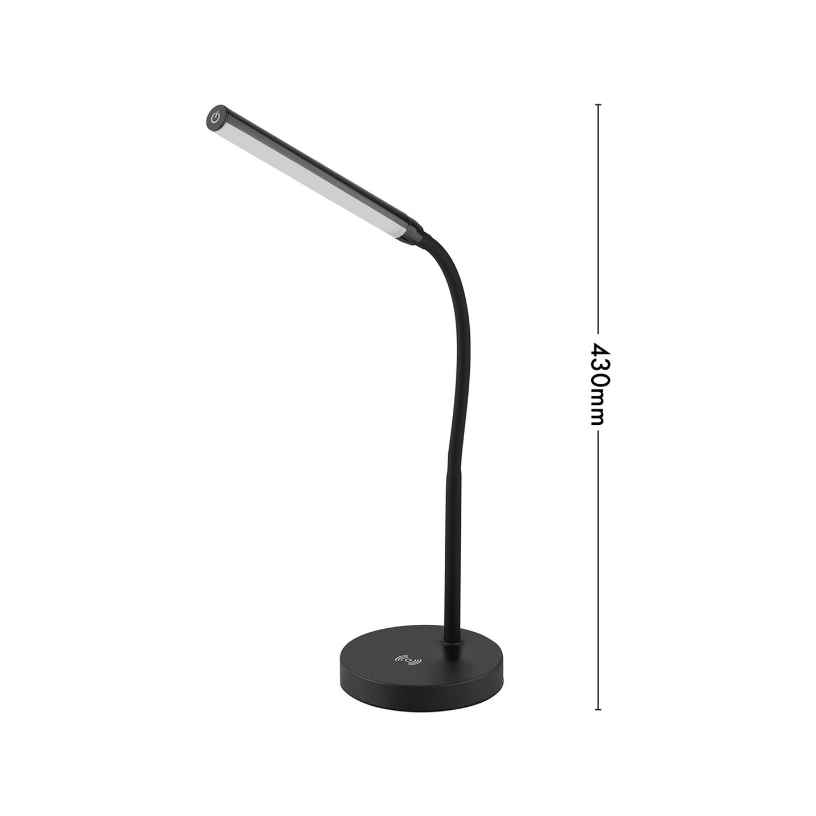 LED Table Desk Lamp W/ Wireless Phone Charging Touch Control Verve Design Black