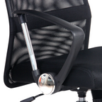 Office Chair PU Leather Mesh High Back Padded Headrest Gaming Swivel Seat, Black