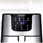 Devanti 7L Digital Air Fryer Silver AF-K-G-5T6-SS