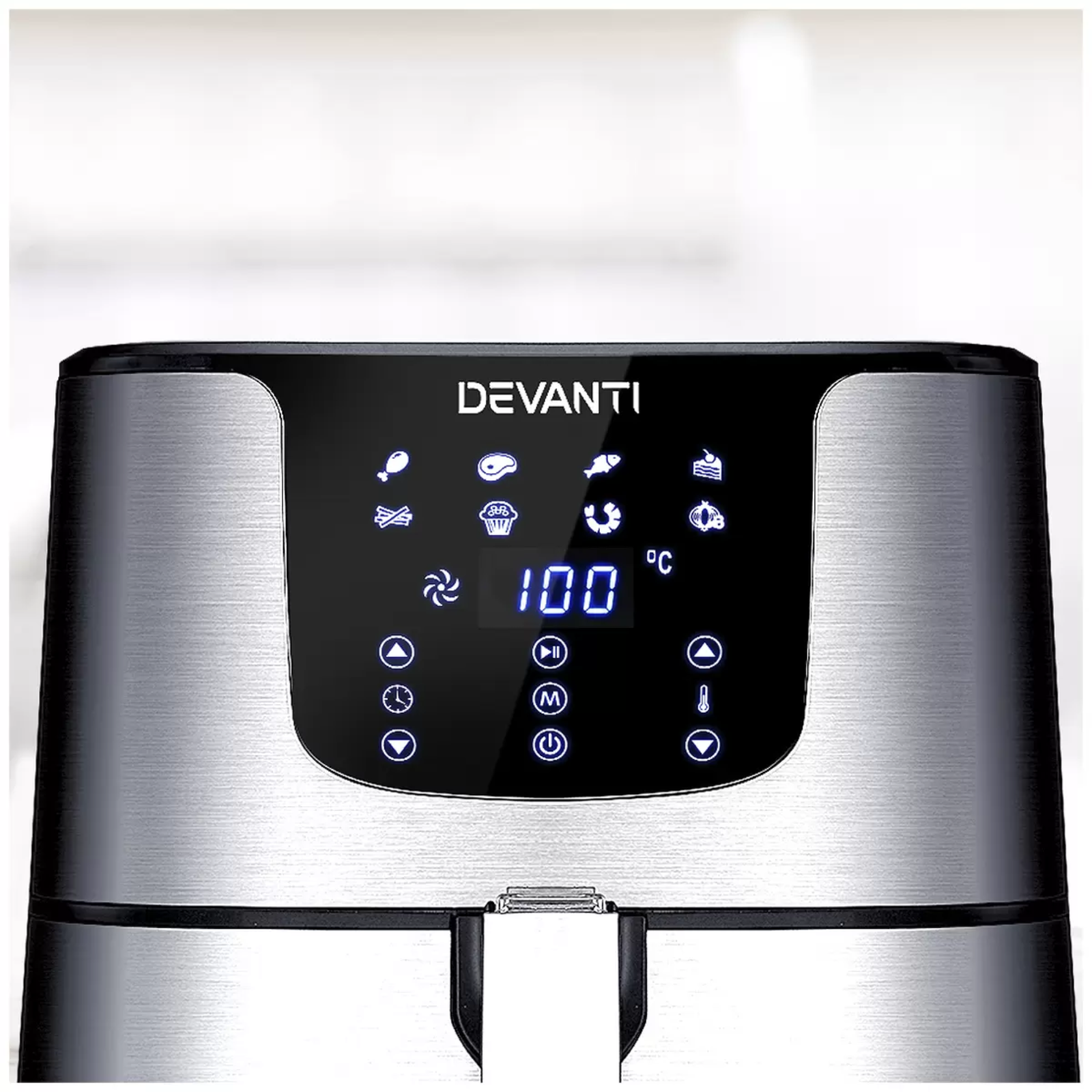Devanti 7L Digital Air Fryer Silver AF-K-G-5T6-SS
