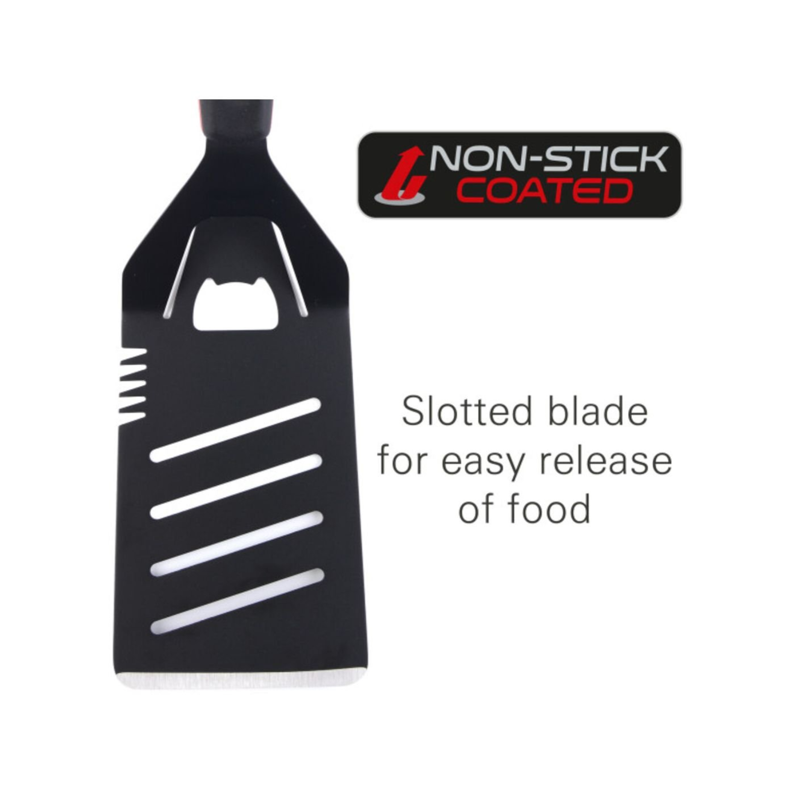 Matador BBQ Spatula Stainless Steel Non-Stick Slotted Turner - Black