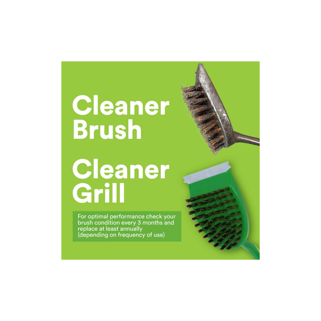 Sabco BBQ Grill Brush Steel Scraper Brass Fibers Rubber Handle with Hanger Hole