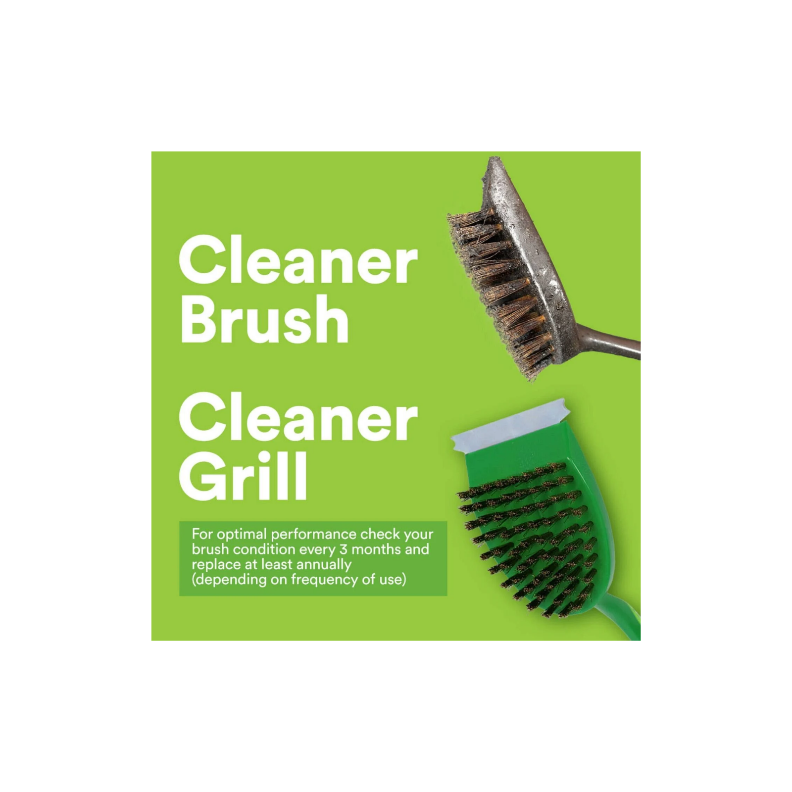 Sabco BBQ Grill Brush Steel Scraper Brass Fibers Rubber Handle with Hanger Hole