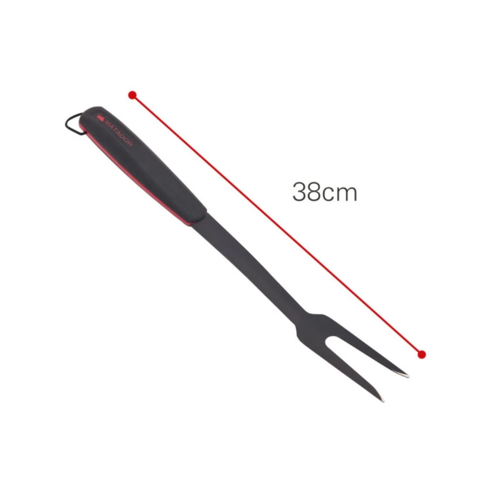 BBQ Stainless Steel Non-Stick Tool Matador Grilling Tongs, Spatula, Fork - Black