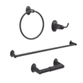 Estilo Matte Black 4 Piece Bathroom Accessory Set