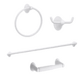 Estilo White 4 Piece Bathroom Accessory Set
