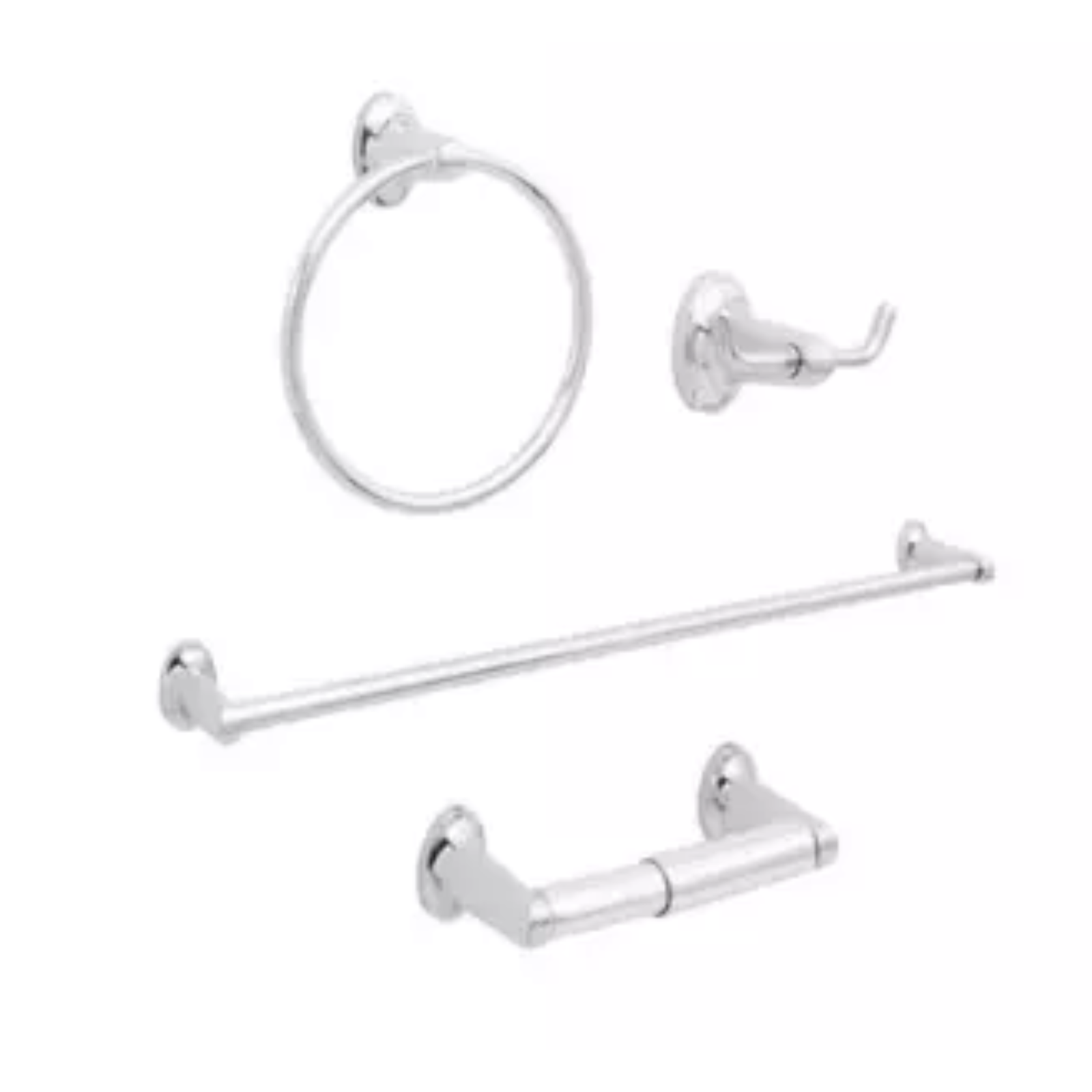 Estilo 4 Piece Chrome Bathroom Accessory Set