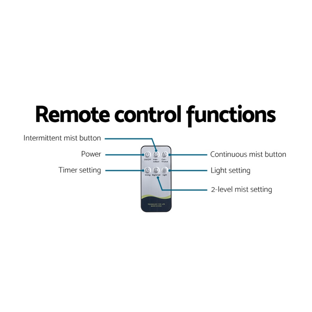 Devanti Aroma Essential Oil Diffuser Humidifier 400ml LED Light Remote Control