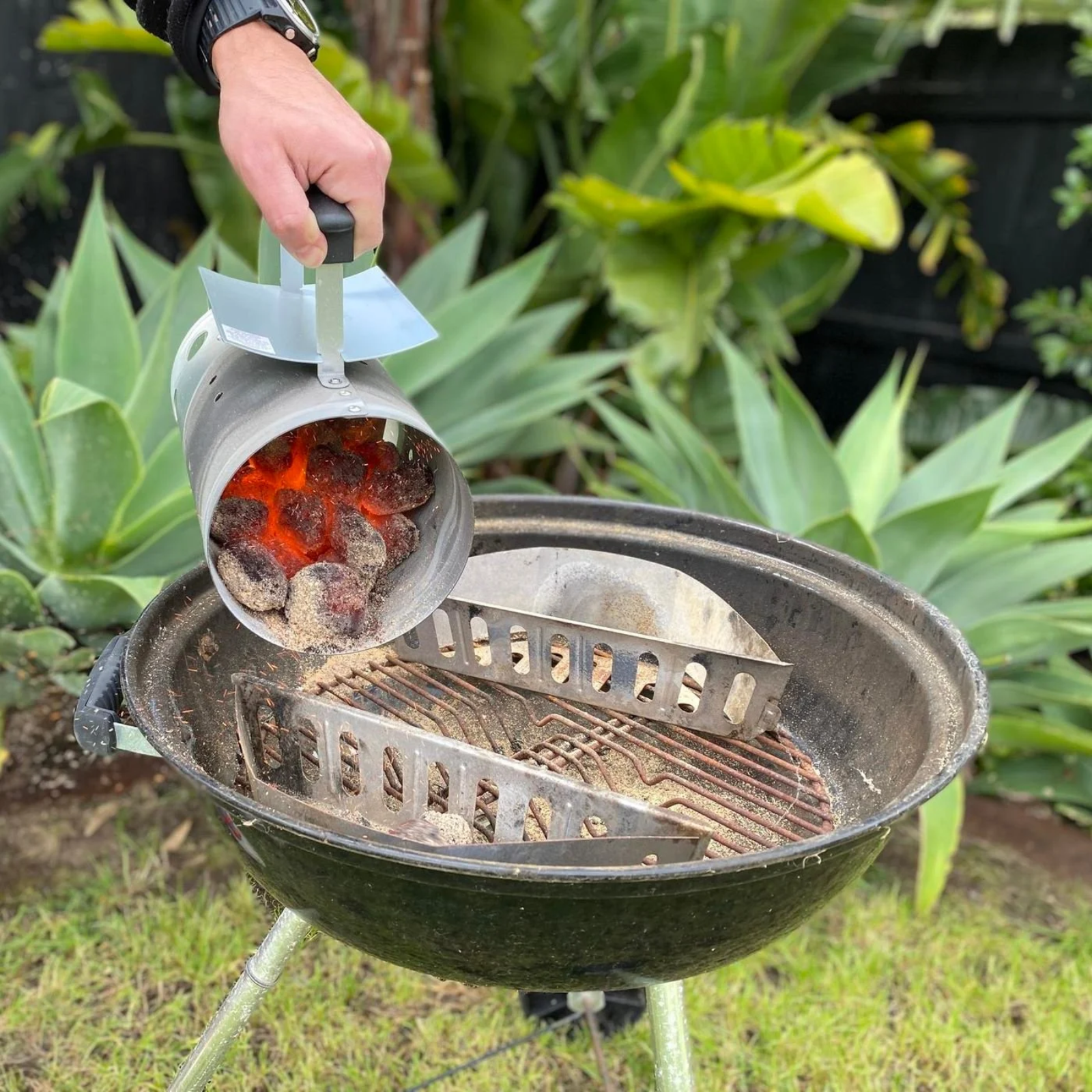 Jumbuck Charcoal Chimney Starter BBQ Grill Outdoor Bucket Barbecue Accessories