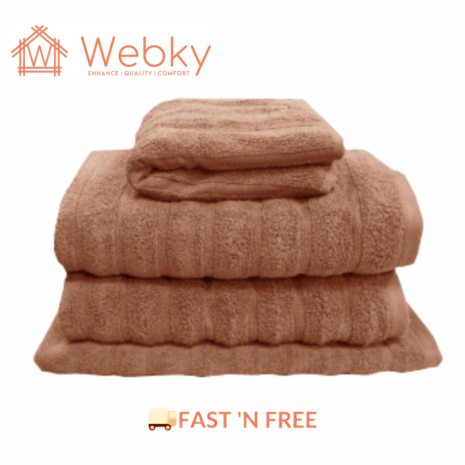 J Elliot Home Set of 4 George Collective Cotton Bath Towel Set Terracota