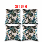 4 x Mojo Cushion Cover Throw Pillow Case 60x60cm L.A. Palm White