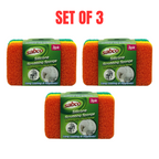 3 x Sabco Non Scratch Silicone Scrubbing Sponge 3 Pack
