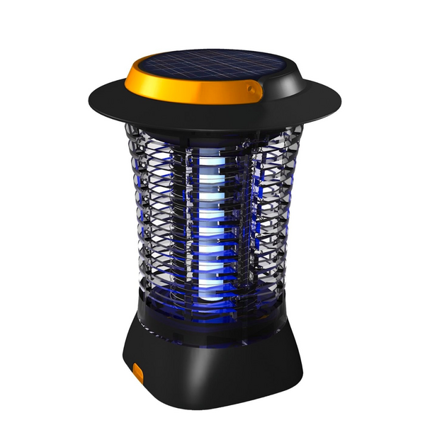 New Gecko Cordless Lantern Zapper Insects Mosquitoes Solar & USB Rechargeable