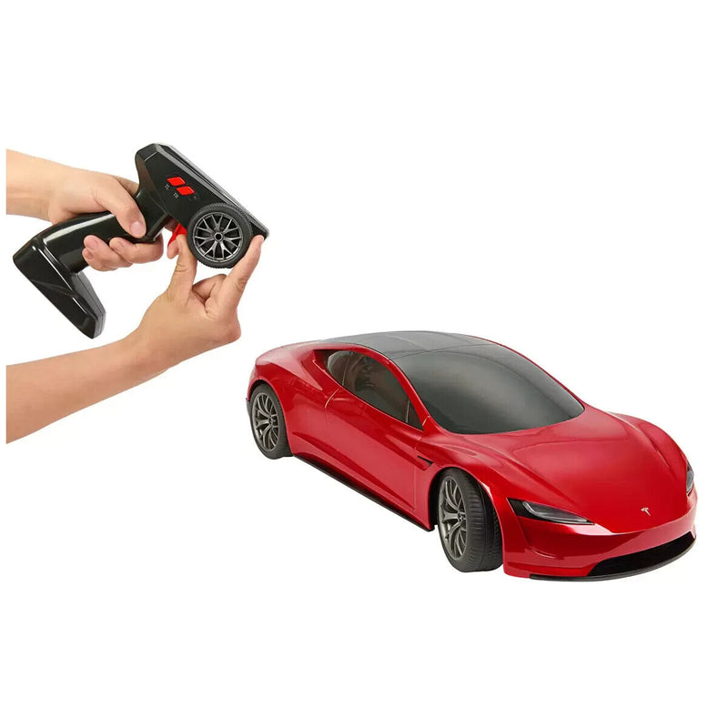 Hot Wheels Diecast Tesla Roadster RC Remote Control Car 1:10 Scale Kids Gift Box