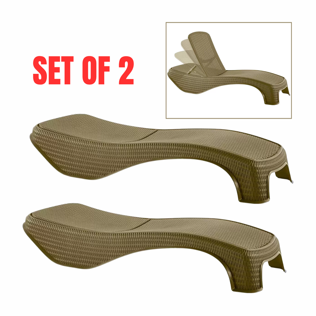 Keter Atlantic Sun Lounger Beige 2 Piece Set