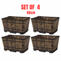 Takasho VegTrug 60cm Wooden Trough Planter 4 Pack