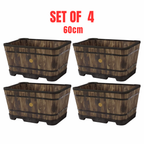 Takasho VegTrug 60cm Wooden Trough Planter 4 Pack